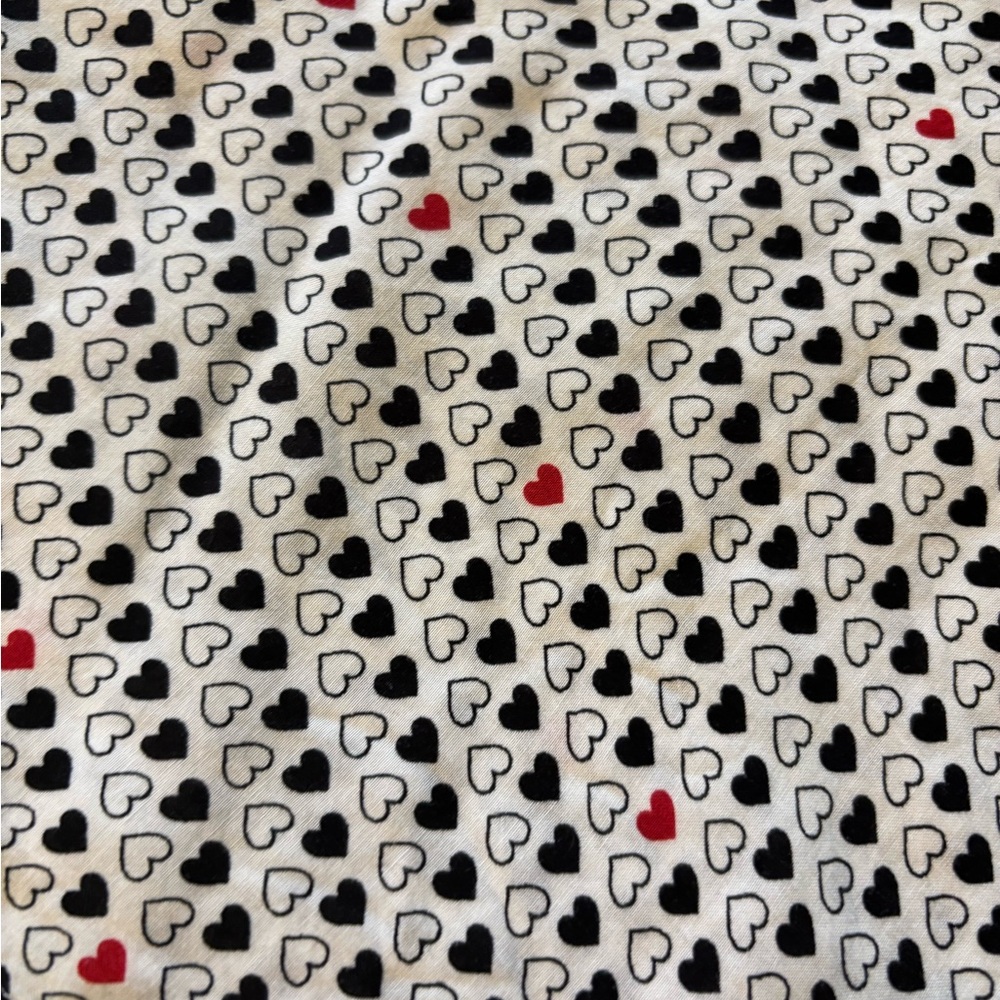 Heart Print Square Scarf